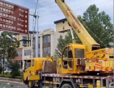 旅游指示标牌施工现场